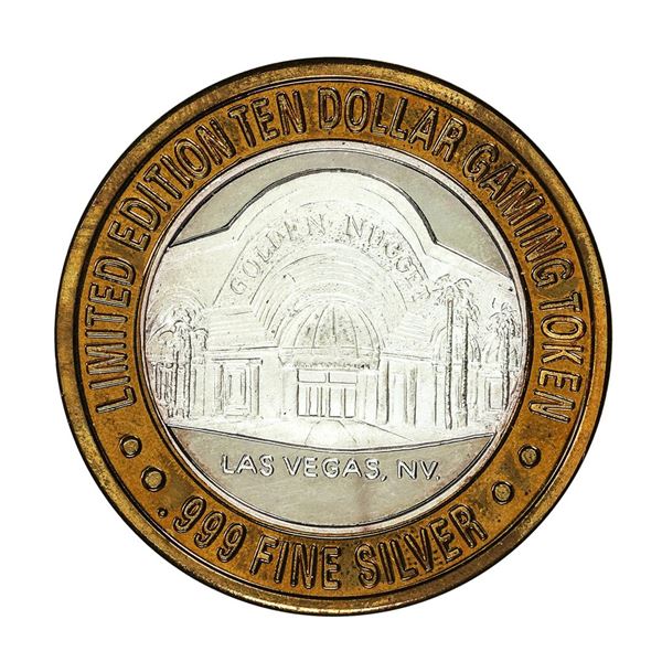 .999 Silver Golden Nugget Las Vegas, Nevada $10 Casino Limited Edition Gaming Token