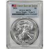 Image 1 : 2021 Type 2 $1 American Silver Eagle Coin PCGS MS70 First Day of Issue