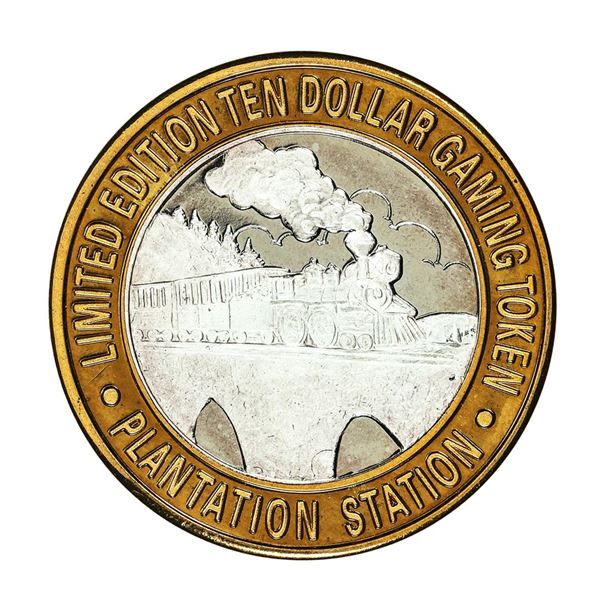 .999 Silver Plantation Station Sparks Nevada $10 Casino Limited Edition Gaming Token
