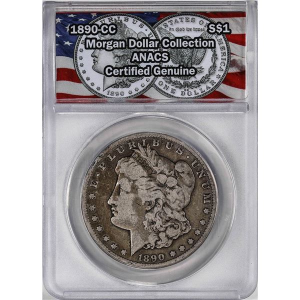 1890-CC $1 Morgan Silver Dollar Coin ANACS Genuine