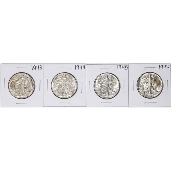 Lot of 1943-1946 Walking Liberty Half Dollar Coins