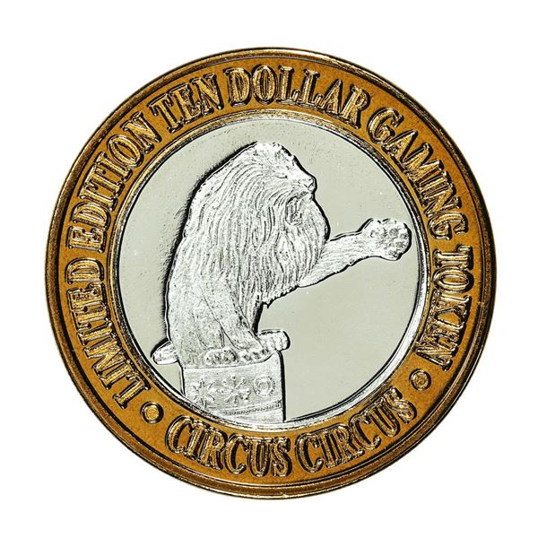 .999 Silver Circus Circus Hotel & Casino $10 Limited Edition Casino Gaming Token