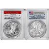 Image 1 : Lot of 2021-(S) Type 1 & 2 $1 American Silver Eagle Coins PCGS MS70 First Strike