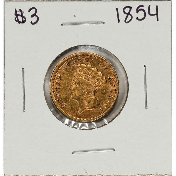 1854 $3 Indian Princess Head Gold Coin