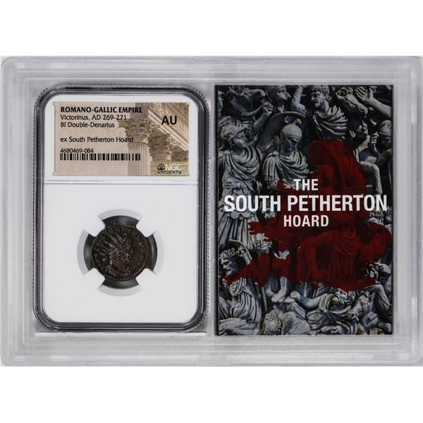 Ancient Roman-Gallic Empire Victorinus 269-271 AD BI Double-Denarius Coin NGC AU