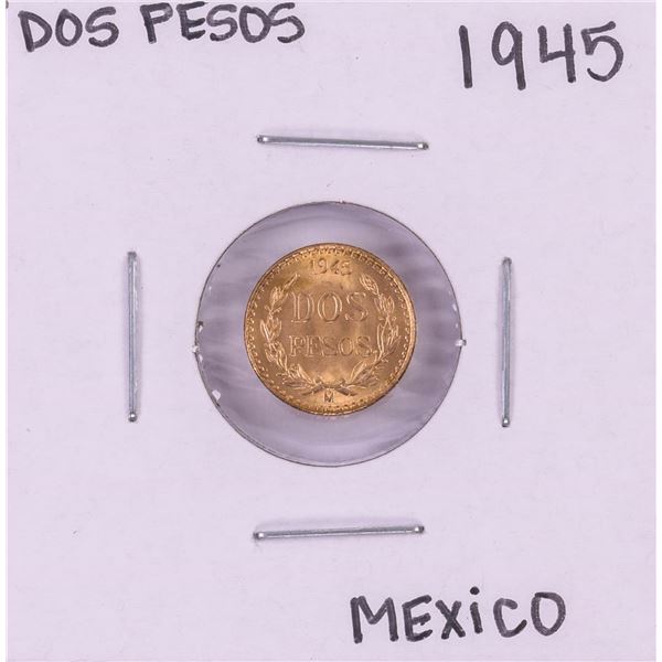 1945 Mexico Dos Pesos Gold Coin