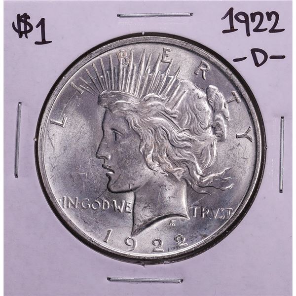 1922-D $1 Peace Silver Dollar Coin