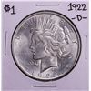 Image 1 : 1922-D $1 Peace Silver Dollar Coin