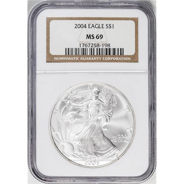 2004 $1 American Silver Eagle Coin NGC MS69