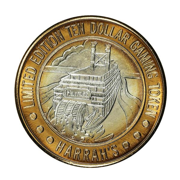 .999 Fine Silver Harrahs Casino Las Vegas, Nevada $10 Limited Edition Gaming Token