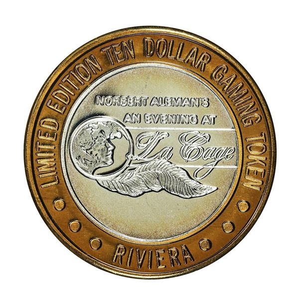 .999 Silver Riviera Hotel & Casino Las Vegas $10 Casino Limited Edition Gaming Token