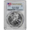 Image 1 : 1993 $1 American Silver Eagle Coin PCGS MS68 First Strikes