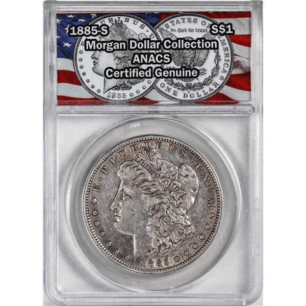 1885-S $1 Morgan Silver Dollar Coin ANACS Genuine