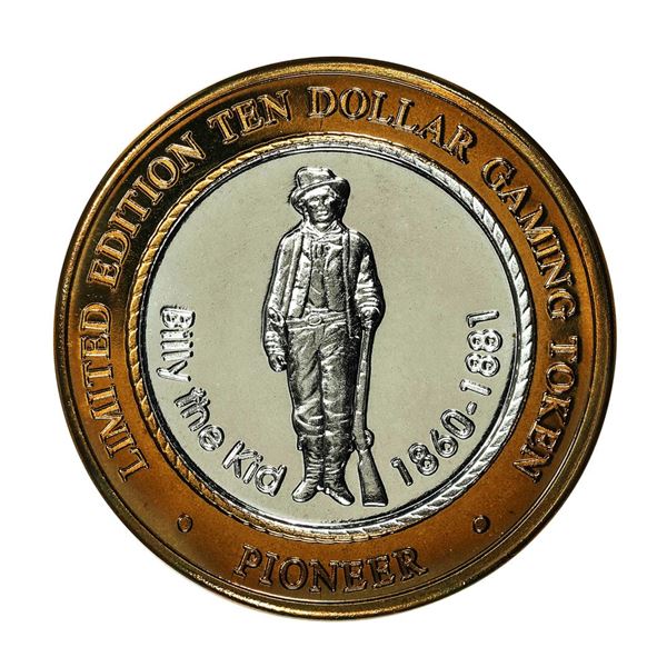 .999 Silver Pioneer Hotel & Gambling Hall $10 Casino Limited Edition Gaming Token