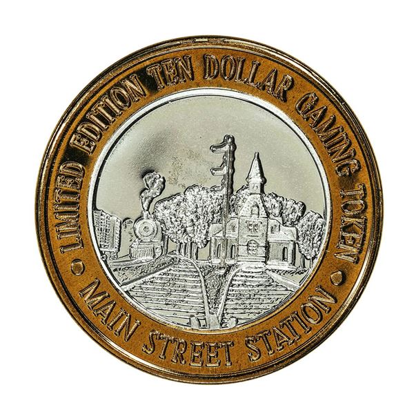 .999 Silver Main Street Station Las Vegas, NV $10 Limited Edition Casino Gaming Token