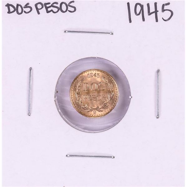 1945 Mexico Dos Pesos Gold Coin