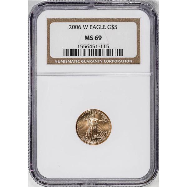 2006-W $5 Burnished American Gold Eagle Coin NGC MS69