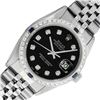Image 2 : Rolex Men's Stainless Steel Diamond and Sapphire Datejust Wristwatch with Rolex Box
