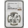 Image 1 : 1985Mo Mexico 1 Onza Libertad Silver Coin NGC MS65