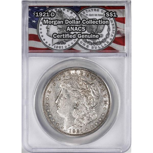 1921-D $1 Morgan Silver Dollar Coin ANACS Genuine