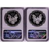 Image 2 : Lot of 1989-1990 $1 Proof American Silver Eagle Coins NGC PF69 Ultra Cameo