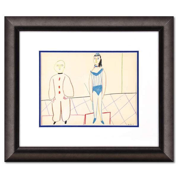 Pablo Picasso (1881-1973) "La Comedie Humaine 30.1.54.I" Print Lithograph on Paper