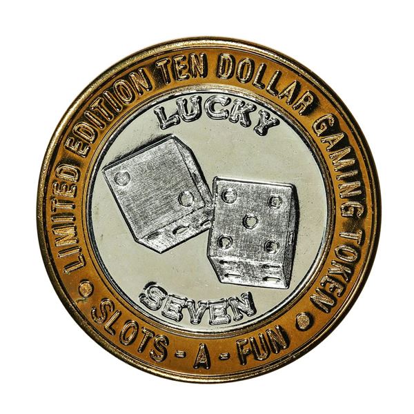 .999 Silver Slots A Fun Casino Las Vegas, NV $10 Limited Edition Casino Gaming Token