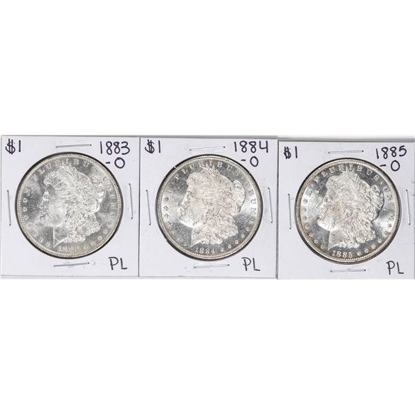 Lot of 1883-O to 1885-O $1 Morgan Silver Dollar Coins Proof Like