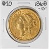 Image 1 : 1868-S Type 2 $20 Liberty Head Double Eagle Gold Coin