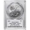 Image 2 : 2021 Type 2 $1 American Silver Eagle Coin PCGS MS70 Cleveland Signature FDOI