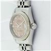 Image 7 : Rolex Ladies Stainless Steel Salmon Roman Datejust Wristwatch
