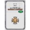 Image 1 : 1874 $1 Indian Princess Head Gold Dollar Coin NGC MS64 CAC