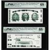 Image 1 : Set of Giori Test Note Washington & Lincoln Memorial PMG Superb Gem Unc 68EPQ