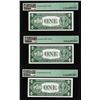 Image 2 : (3) Consecutive 1935G No Motto $1 Silver Certificate Notes PMG Gem Uncirculated 66EPQ
