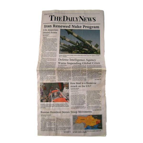 Man Down Newspaper Movie Props