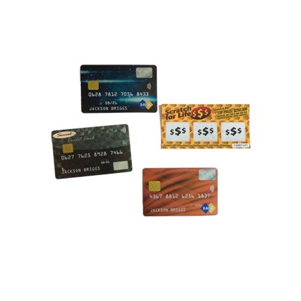The Dog Jackson (Channing Tatum) Credit Cards/Lottery Ticket Movie Props