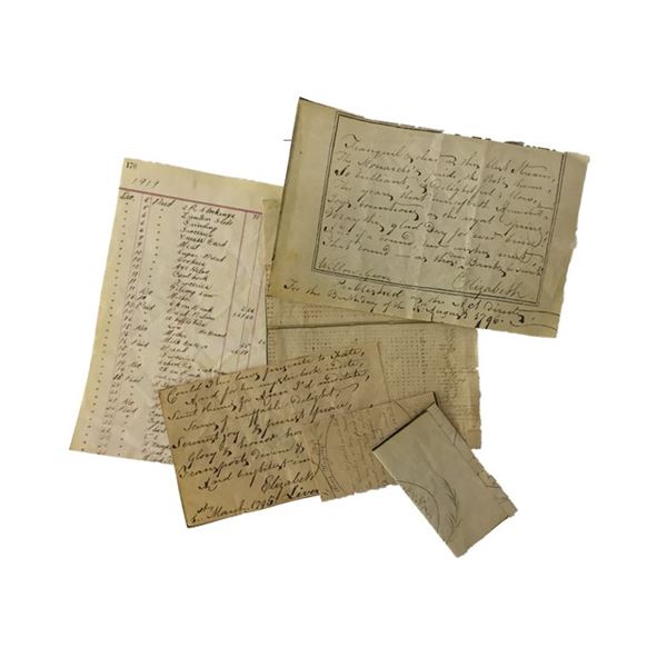 Candie Plantation Paperwork Movie Props