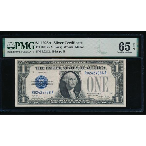 1928A $1 Silver Certificate PMG 65EPQ