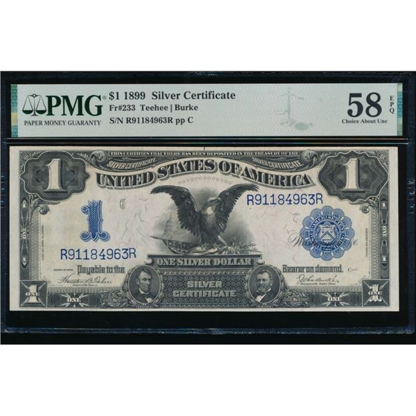 1899 $1 Black Eagle Silver Certificate PMG 58EPQ