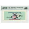 Image 1 : 1987 $1 Progressive Proof Disney Dollar PMG 66EPQ