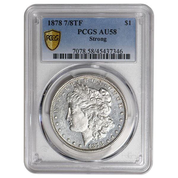 1878 $1 Morgan Silver Dollar PCGS AU58