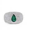 Image 1 : Art-Deco emerald ring