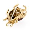 Image 7 : Vintage 18k Yellow Gold Ruby Diamond Pearl and Enamel Ladybug Pin Brooch