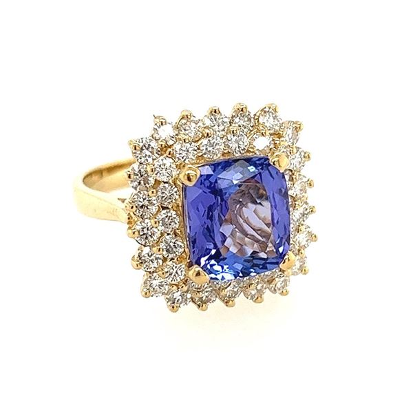3.67 ctw Tanzanite & Diamond Ring - 14KT White Gold