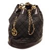 Image 3 : Chanel Black Canvas CC Chain Bucket Bag