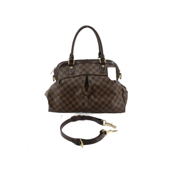 Louis Vuitton Damier Ebene Canvas Leather Trevi GM Shoulder Bag
