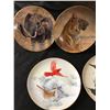 Image 8 : 5 Gregory Perillo Animal Plates,  Professionally Framed Peaceable Kingdom Plate & 3 Glen Loates Bird