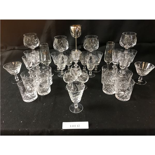 Selection of Crystal & Glass Goblets, Aperitif, Brandy, Old Fashions Glasses