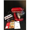 Image 5 : Kitchen Aid Artisan Red Stand Mixer (Like New), Kitchen Aid Food Grinder, The Complete Kitchen Aid S
