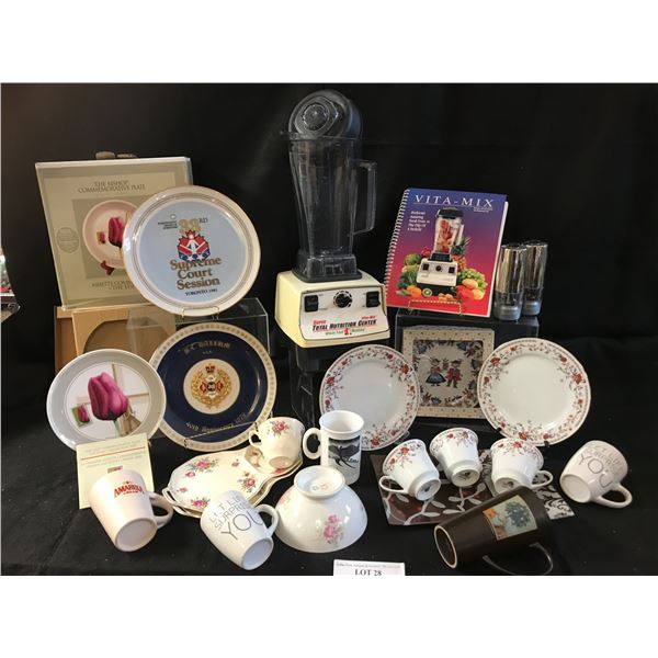 Vita-Mix Super Total Nutrition Centre, Asst Mugs, Cups/Saucers & Plates, Battery Operated Salt/Peppe